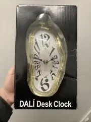 Official Salvador Dali Museum Melting Clock Gold Home Desk Shelf Clock New Box