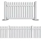1340mm h Post and Base Portable Fencing Events PVC Picket Fence White