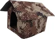 FONDOTIN Weatherproof Cat House for Outdoor Cats Insulated Shelter with Unique Design Cozy and Secure Winter Protection Desert Camouflage