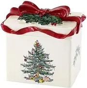 [Spode] Christmas Tree Collection Covered Jar, Red