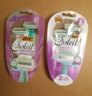 2 Bic Soleil Sensitive Advanced Womens 5 Blades Disposable 4 Razors B82