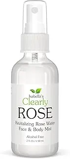 Pure ROSE Water Spray for Face, Body Mist, Body Spray, Hair, Facial Toner, Fabric Spray | 100% Pure Floral Water Aromatherapy Mist | Alcohol Free, Glass Bottle | Made in USA