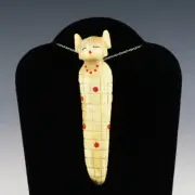 NATIVE AMERICAN ZUNI ANTLER MAIDEN FETISH PENDANT BY GABE SICE
