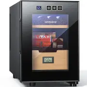 NEEDONE 16L Cooler Humidor, Electronic Cooler Humidor with Spanish Cedar Wood Shelves Upgraded Version with Digital Hygr
