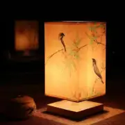 LED Table Lamp Home Furniture Decorations Dimmable Night Light Fabric Lampshades