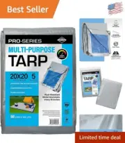 Lightweight 20'x20' Tarp with Metal Grommets - Perfect for Camping & Emergency