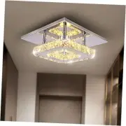 Small Led Chandelier Semi Flush Mount Crystal Lighting Modern Ceiling Crystal
