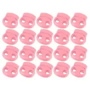 Plastic Spring Cord Locks, 20Pcs Shoe Lace Tie Lock (Light Brown)