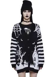 [Trickz N' Treatz] Haunted Homestead Oversized Cardigan