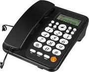 Wall Telephone for Home Household Wired Telephone Landline for Phones Corded Phone Office Car Mobile Cordless Holder Caller Identification Desktop Cable Cellphone Stand Metal Core
