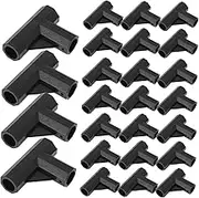 Milisten 50pcs Black Nylon Three Way Connector for Outdoor Storage Rack Accessories Versatile Tool for and Hole Diameter for Camping and Hiking Activities