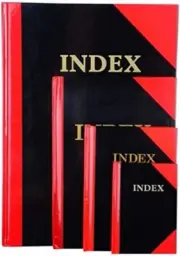 Premier Stationery A4 Indexed A-Z Casebound Ruled Hard Cover Notebook, 200 Pa...