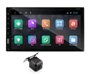 Elinz 7" In Dash Double DIN Octa Core Android 10 Head Unit Car DVD Player GPS WiFi Reverse Camera Stereo