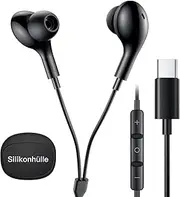 USB C iPhone 16/15 Headphones, for iPhone Earphones Wired Magnetic in-Ear Type C Earbuds with Mic Volume Control Bass Stereo Noise Canceling for iPhone 16 Pro Max/16 Pro/16 Plus/Samsung S25/S24