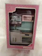 6" Lori Doll Backsplash Urban Kitchen Stove Oven Sink Microwave New