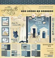 Graphic45 THE BEACH IS CALLING 12x12 COLLECTION PAPER PACK scrapbooking SUMMER