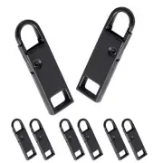 Deoward Zipper Pull Replacement Metal Zipper Handle Black Zipper Pulls Cord