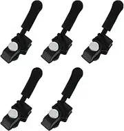 LT Easiyl 15pcs Removable Zipper Head Zipper Puller Replacement Anti Slip Zipper Head S/M/L Size for Clothes Luggage Wallets Black