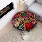 Black 32" Large Round Pillow Cushion Cover Floor Patchwork Throw Bohemian Decor
