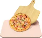 Pizza Oven Pizza Stone Baking Stone, Outdoor Grill Pizza Baking Stone, Bamboo Pi