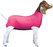 Show Pro Pink Spandex Goat Tube for Show Goats - Show Livestock Supplies: Goat Covers & Blankets (Large)