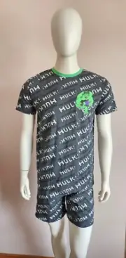 Marvel Comics Mens The Incredible Hulk Printed 2 Piece Pyjama Set Size M New