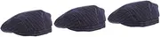 [VALICLUD] 3pcs Universal Chef Hat Stripe Design Comfortable Chef Cap for Kitchen Restaurant Cook Hat