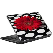 Skin Decal for HP 2000 Laptop (2013-14) 15.6" 15" / Red Flower on Polka Dots