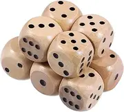 Vaguelly 24pcs Wooden Dice Sided Game Dice for Home for Indoor Outdoor Table Games High Grade Material Corner Design for Family Gatherings Parties