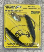 Panther Martin Weed Runner Weedless Spinner Size 9 Black Ice Gold Blade