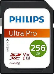 Philips Ultra Pro SDXC Card 256 GB UHS-I U3 Reads up to 100MB/s V30 SD Card for Cameras, Tablet PC, Card Reader, 4K UHD Video