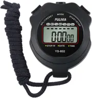 Stopwatch Timer Lap Split Digital Stopwatch with Clock Calendar Alarm, Large Dis