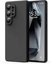 ZUSLAB Silicone Case for Samsung Galaxy S25 Ultra Case Nano Silicone Shockproof Gel Rubber Bumper Protective Cover - Black