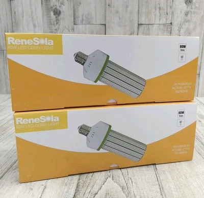 2 PK- 80W LED Corn Light Industrial Warehouse Factory Workshop Lighting Bulb