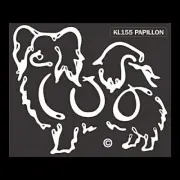 Papillon K Line Dog Breed Window Tattoo Decal