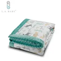 在飛比找PChome24h購物優惠-【美國 L.A. Baby】高級保暖樂豆毯 (暖柔) - 1