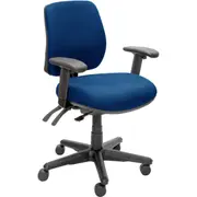 BURO ROMA MID BACK 3 LEVER WITH ARMS NAVY