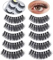 Eyelashes Faux Mink Dramatic Makeup Thick Long Multilayer Fluffy False Eyelashes Pack of 5 Pairs