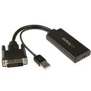 StarTech DVI to HDMI Adapter with USB Audio and Power, DVI-D to HDMI - DVI2HD