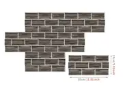 Anyhouz Wallpaper Brown 6 Pcs Waterproof Self Adhesive Removable 3D DIY Modern Marble Tile Wall Sticker Home Decor