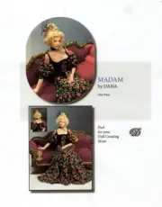 1:12 Miniature Art Doll Dressing ~ Dana Burton~ MADAM ~ TUTORIAL/PATTERN