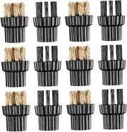 Beavorty Steam Cleaner Mop Parts Accessories Steam Cleaning Machine Brush 12pcs Replacement Brush Heads Kit