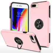 iPhone 7 Plus Compatible Case Cover With Shockproof Magnetic Ring Holder - Pink