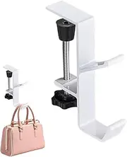 Desk Mount Bag Holder | Desk Mount Headphones Holder | Portable Metal Organizer with Adjustable Arm Clamp, Reduce Desktop Clutter for Cabinets Shelves