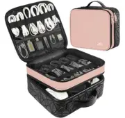 MATEIN Cable Organizer Bag, Waterproof Travel Electronic Medium, Pink
