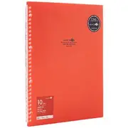 Aqua Drops Refillable Display Book A4 10 Pockets Vivid Red