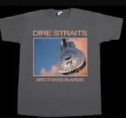 DIRE STRAITS BROTHERS IN ARMS MARK KNOPFLER ROCK NEW GREY T-SHIRT