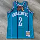 Larry Johnson Charlotte Hornets Jersey Medium 40 Mitchell & Ness Swingman New