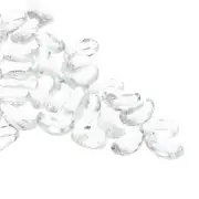 Ceramics Beads, Flat Ceramics Clear Iridescent 0.43 to 0.98 Inch Pebbles