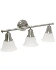 Lalia Home Essentix Contemporary Three Light Vanity Uplight Downlight Wall Mounted Fixture NoSize Silver